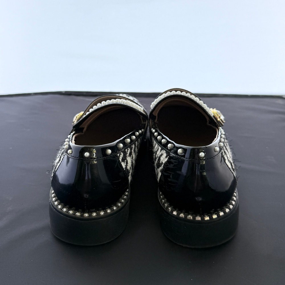 Betsey Johnson Houndstooth Embellished Loafers Women's 9 - Picture 5 of 9